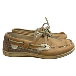 Sperry Koifish Boat Shoes Linen/Oat Flats Slip On Outdoor Casual Size 8 STS95589